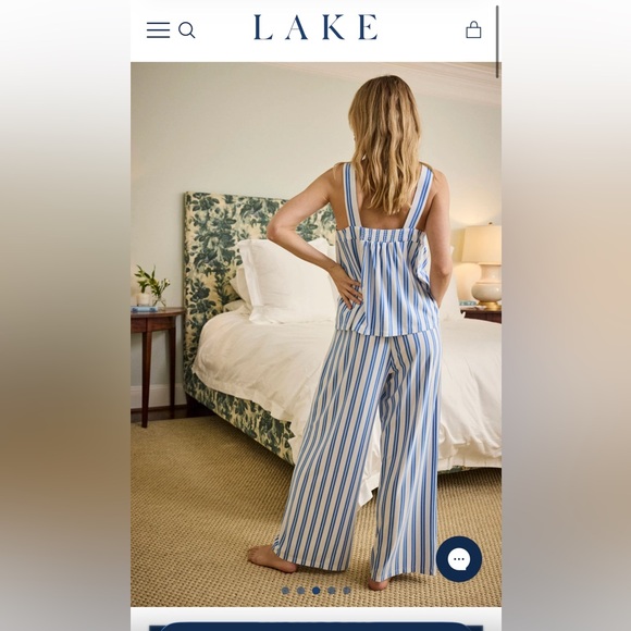 Lake DreamModal Daydream Pants Set in Regatta Stripe - Picture 2 of 12